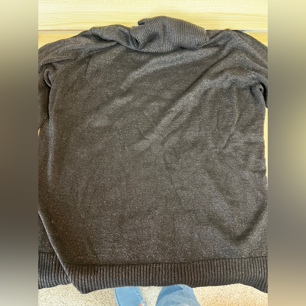 Joseph Black Ribbed Knit Sweater